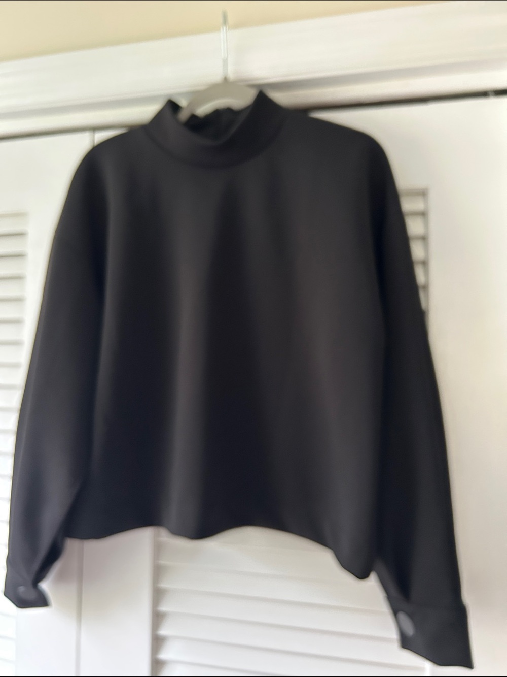 Zara Black Mock Neck Sweatshirt